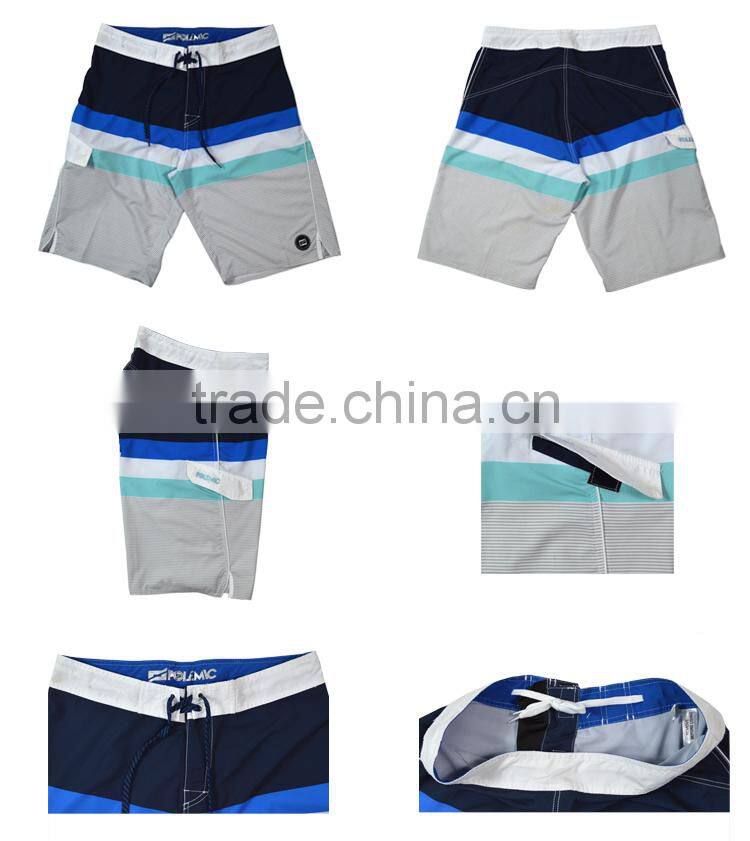 European standard stripe print fabric men sports shorts