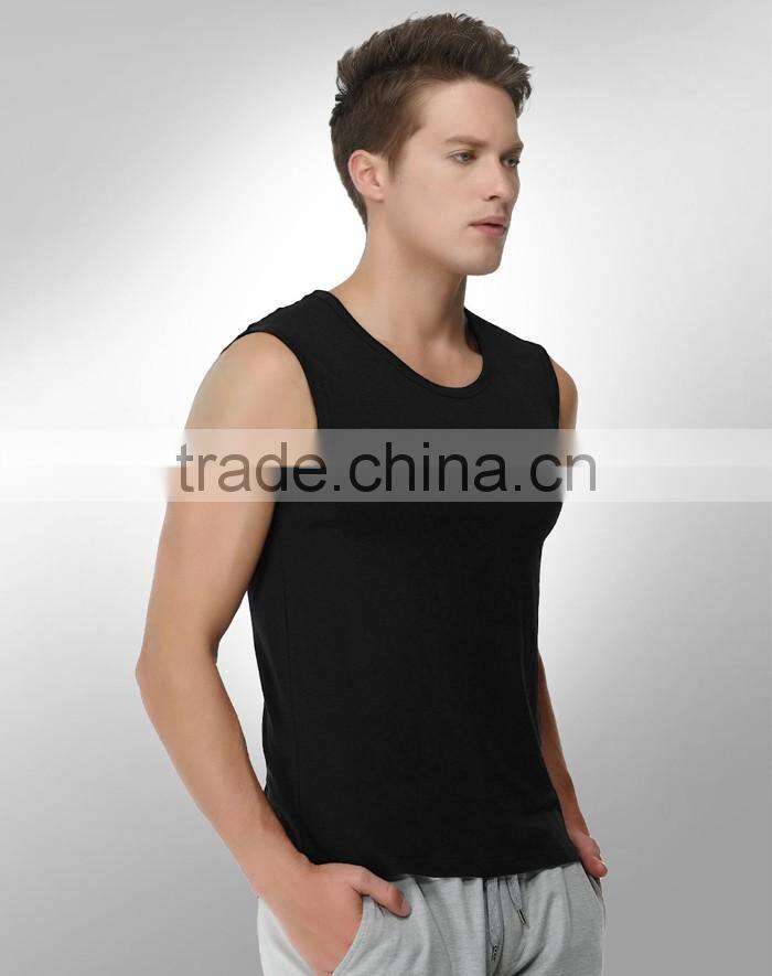 Hot custom summer plain colour mens wholesale blank tank tops in china