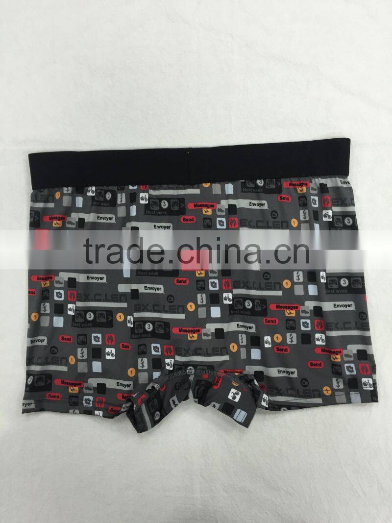 OEM milk silk healthy soft & comfortable men printed boxer shorty