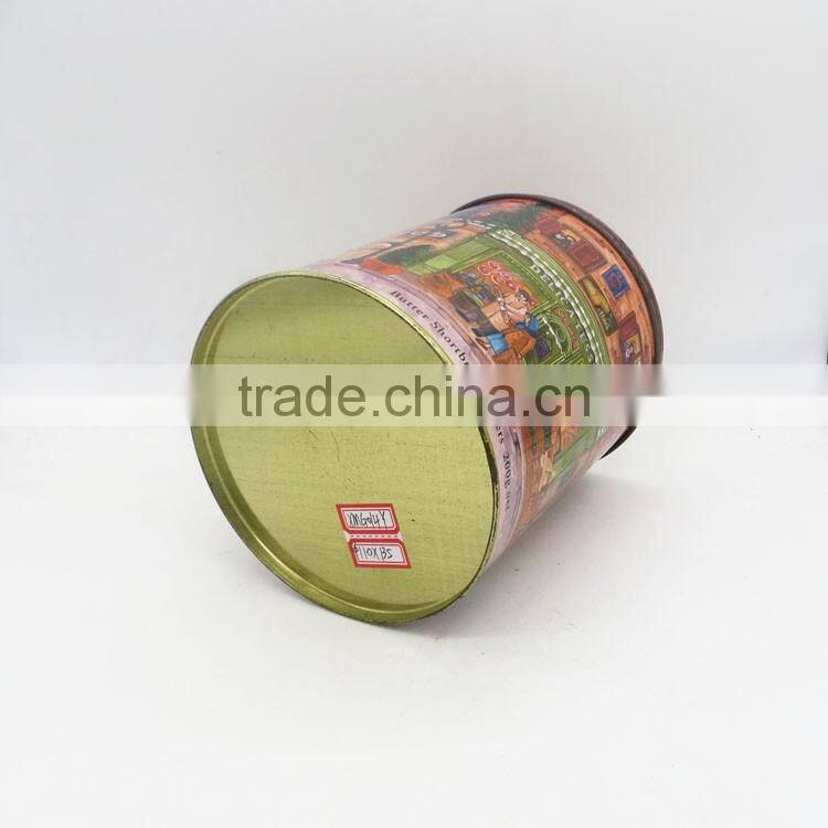 wholesale custom printing round storage tin box