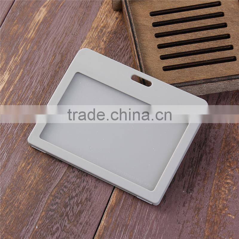 Wholesale Gray Plastic Vertical ID Card Holders Name Card Holders Working Card Badge Holder