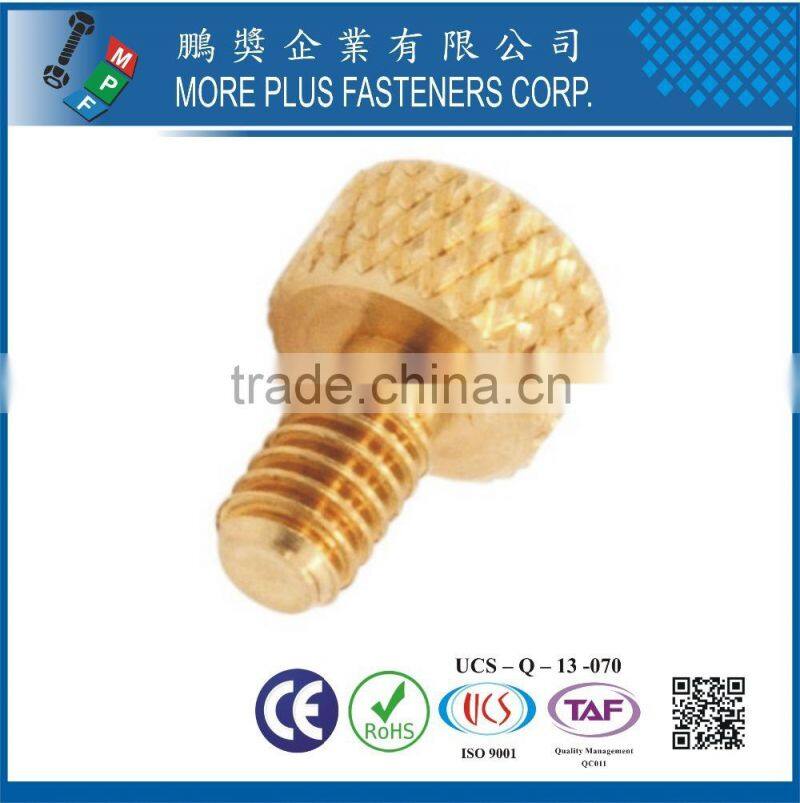 Made in Taiwan Brass M4 Knurled Head Diamond Thumb Screw