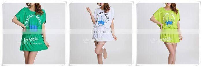 Ladies' Eco Yarn Dye Bamboo Fabric Cover-up Sleepwear Designed Printing
