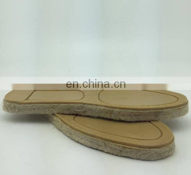 Wholesale shoes sole for espadrilles jute outsole hemp rope sole 2017