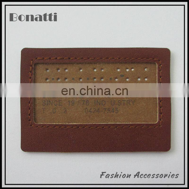 New personalized leather labels custom high quality patches for fashion jeans