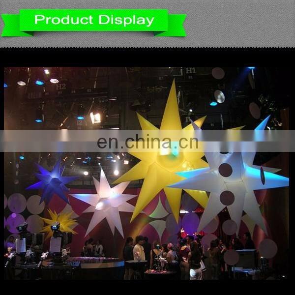 custom LED light inflatable hanging star balloon for party decoration