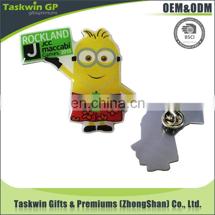 Custom cheap lapel pins with butterfly clutch/Cartoon pig shape funny design metal pin