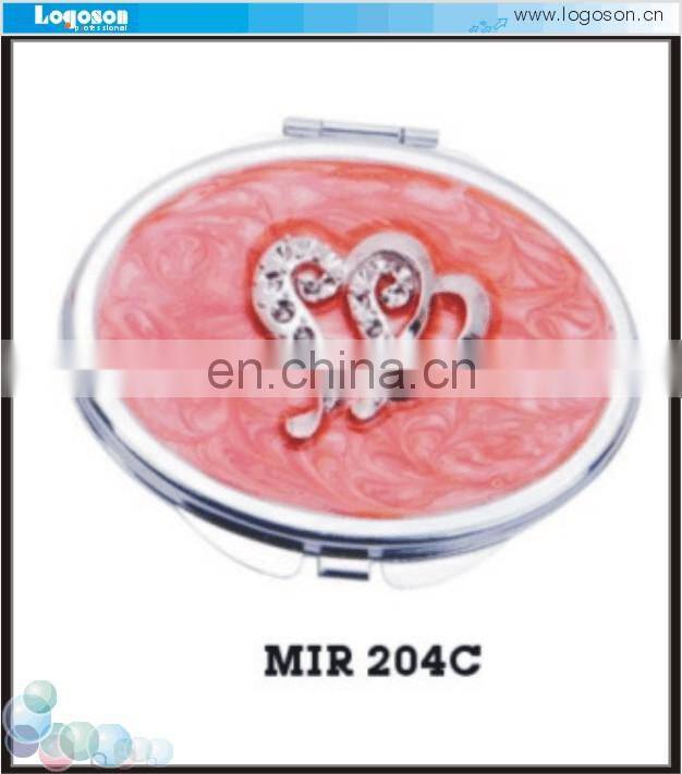 Pocket size newly style heart shape compact mirror