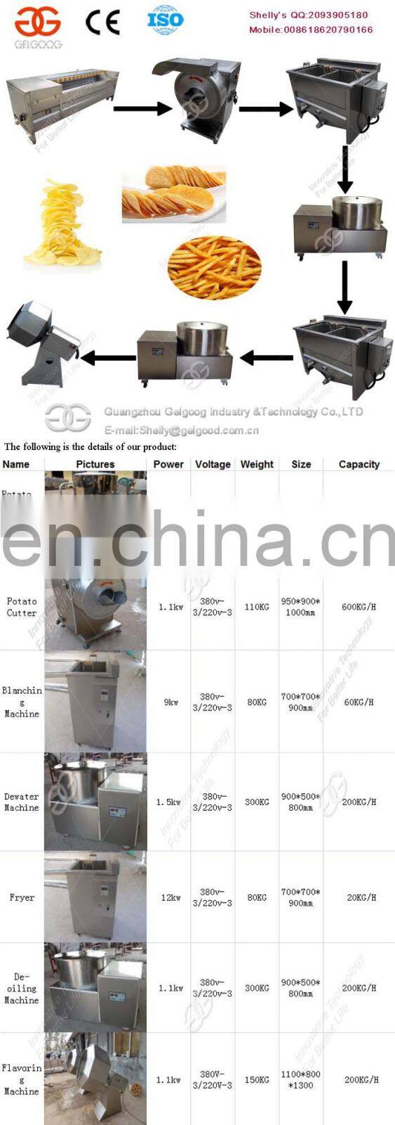 Industrial Factory Price Small Scale Frozen French Fries Maker Equipment Production Line Potato Chips Making Machine