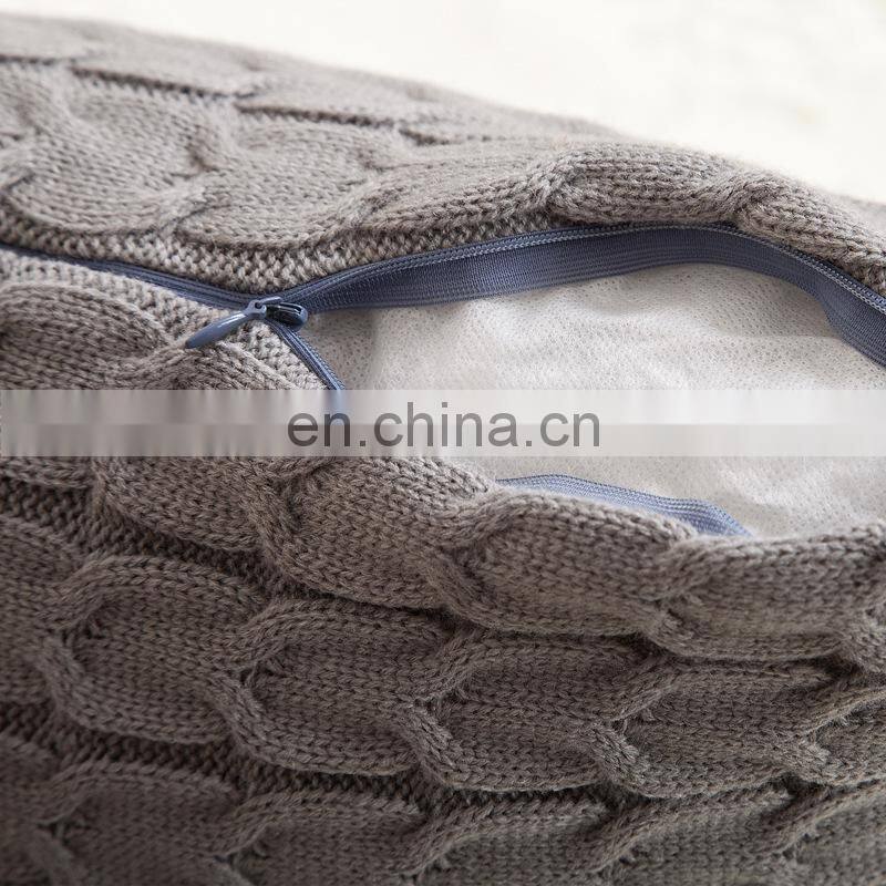 Cushion Covers for Office Chair And Home Decor Acrylic wool knitted pillow