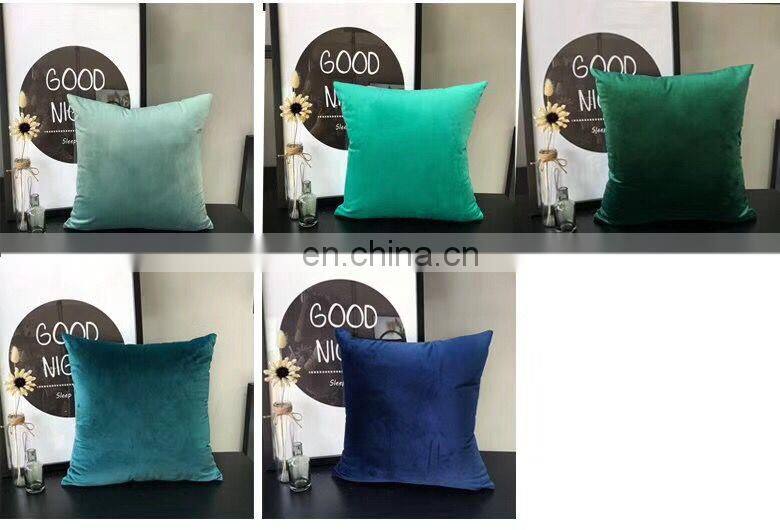 RAWHOUSE low Moq custom cushion covers solid velvet cushion cover