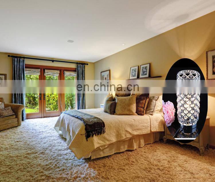 New metal bedroom bedside lamp eye protection living room hotel creative foreign trade LED gold crystal table lamp