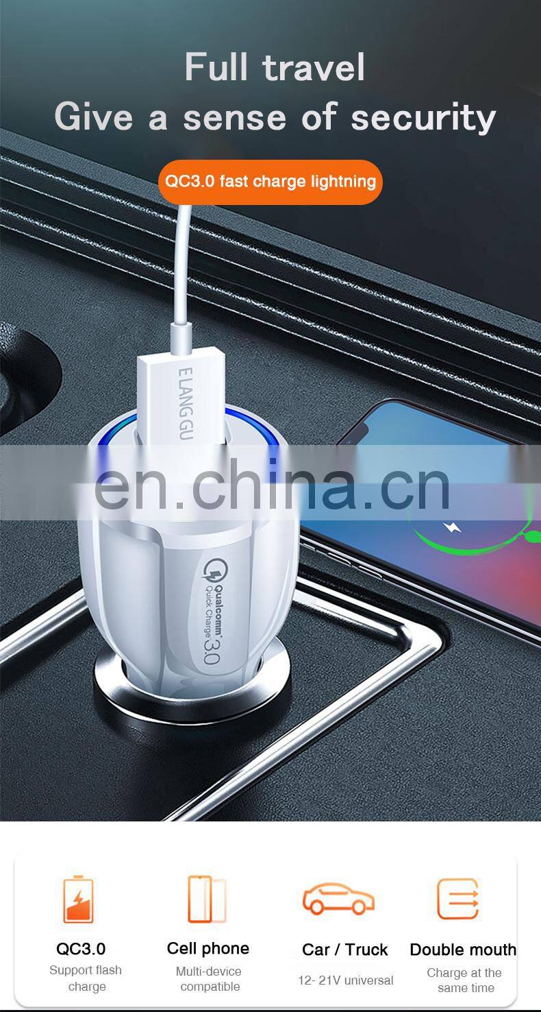 Usb Car Charger Shenzhen 2020 New Arrival Factory Wholesale For Apple Iphone 11/6/7/8 Mobile Phone Qc 3.0 Usb Charger