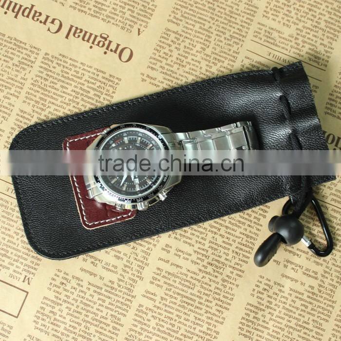 Wholesale High Quality Genuine Sheep Leather Gift Storage Bag Purse Travel Watch Bag