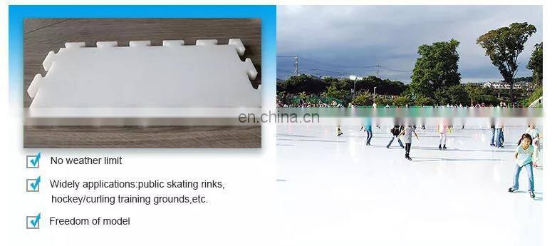 Flooring tile panels HDPE synthetic ice hockey rink ice sheets for ice skating HUMWPE