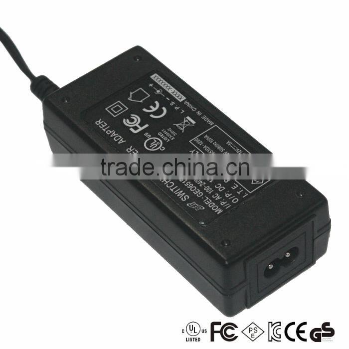 UK /US /EU /AU plug 12V 5A 60W dc switching Power Supply adapter