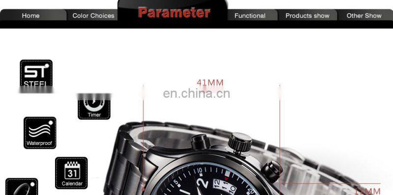 SINOBI Car Wristwatch S9639G Mansculinity Male Watches Chronograph Handwatch Night Light Watches Pilot Watch Montre Homme