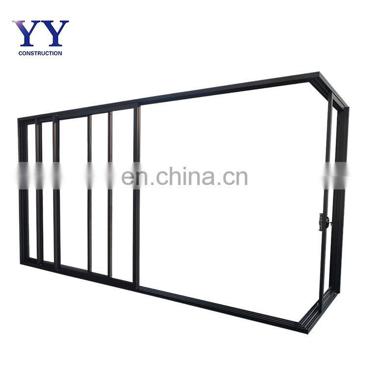 YY designed Australia standard modern Corner aluminum sliding door with double gazed glass for home or apartment use