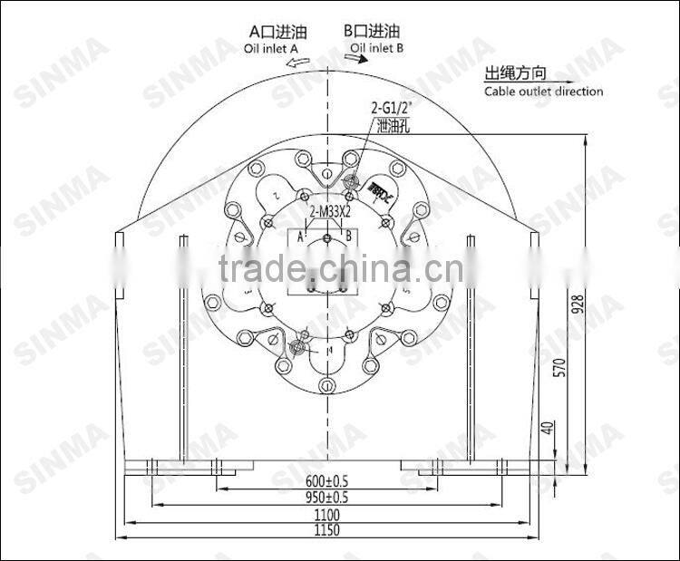 hydraulic winch company supplying dp hydraulic winch/hydraulic winch system