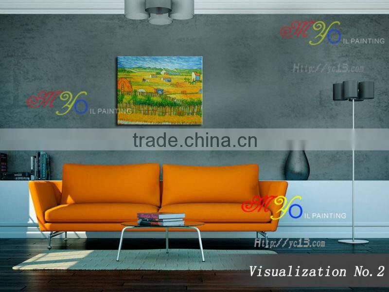 Vangao abstract landscape knife country scence oil painting on canvas home decoration