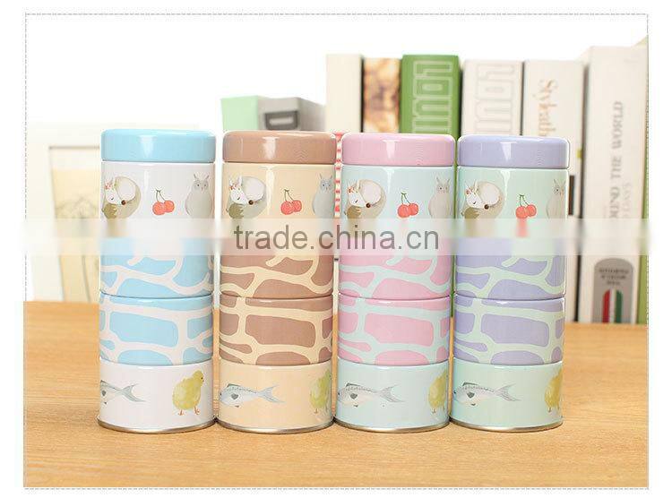 round twist multilayer clip dispenser/ clip storage tin box