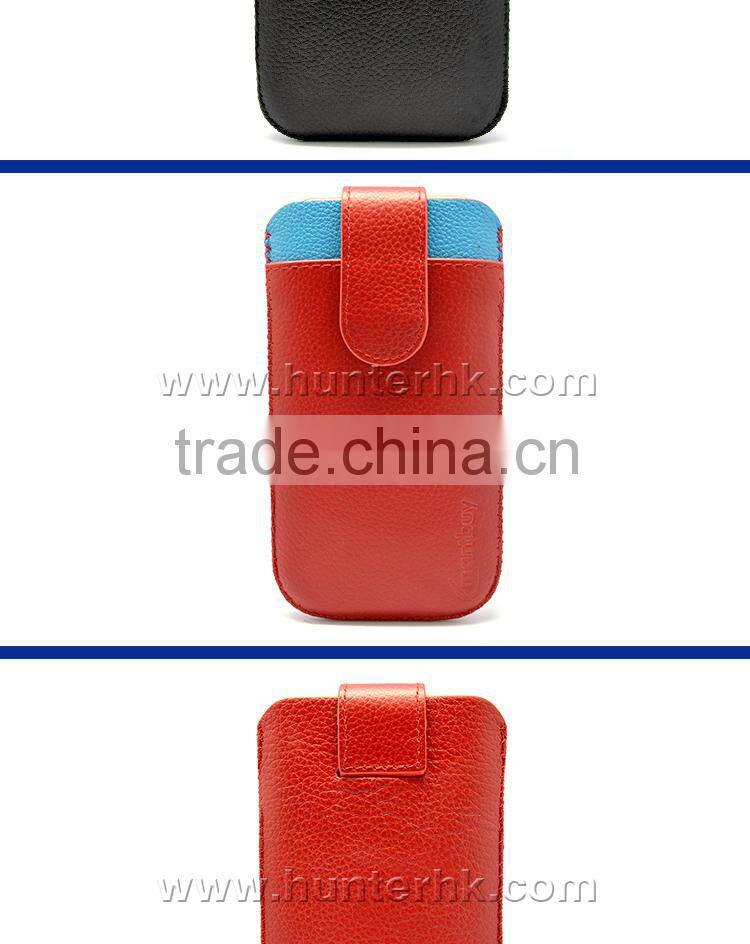 Genuine Leather Pull Up Pouch For Samsung Note2