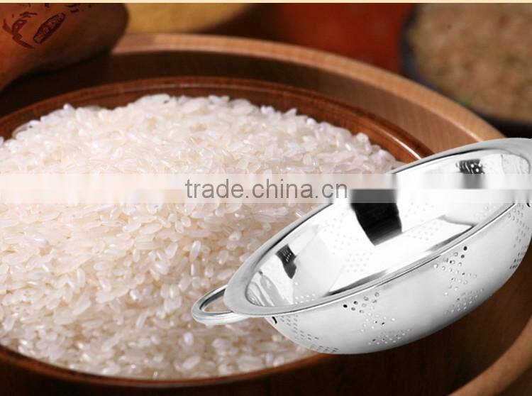 2016 hot kitchenware vegetable strainer basket/ stainless Drain basin/ Fruit Rice Colander