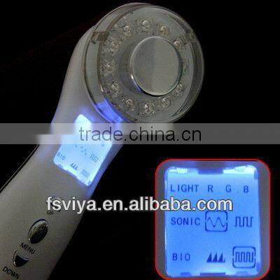 LCD 7 color photon ultrasonic beautiful skin instrument