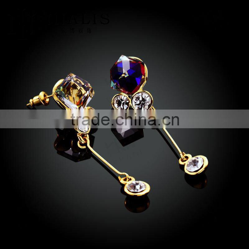 2015 Hot sale Lekani sparkling jewels 18K gold plated earring