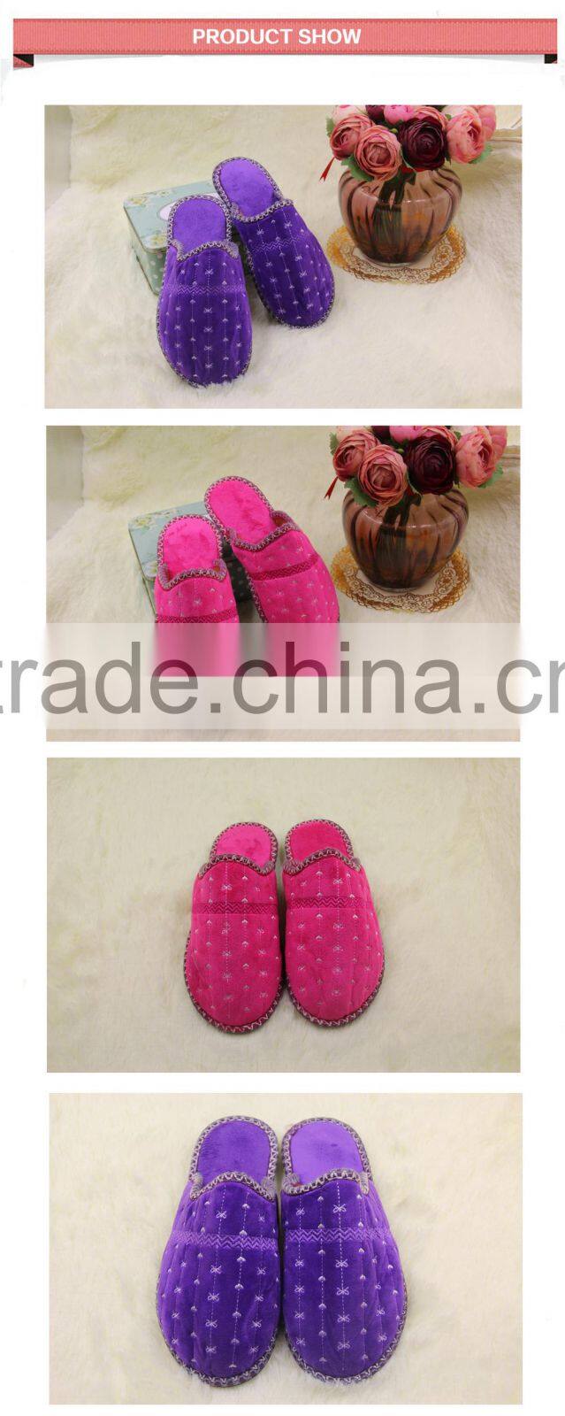 2015 indoor cotton slippers, woman beautiful slipper, fashion warm cute slippers
