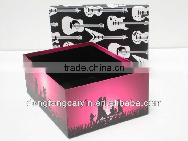 shelf life strong cardboard storage box with handle