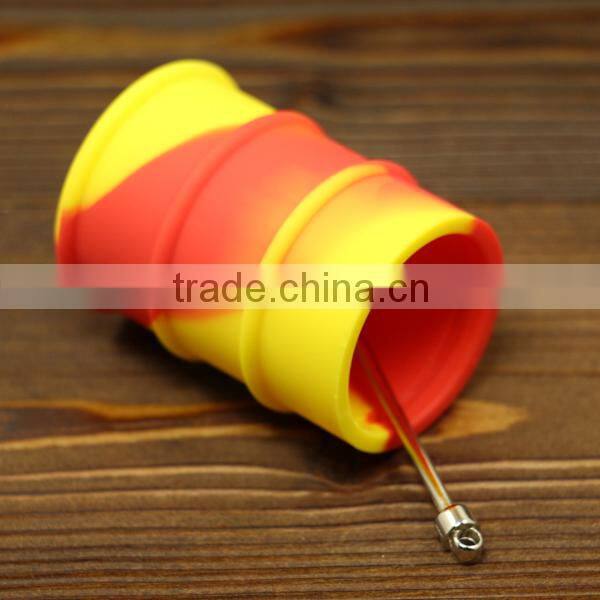 Customized silicone non-stick container 26ml concentrate oil silicone wax barrel drum silicone weed jar