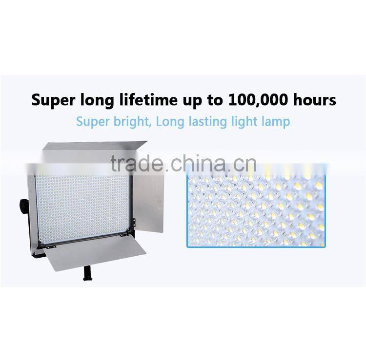 Bi-color LED Photography Lighting Panel and Light Stand Photo Studio Video Film Light with barndoors