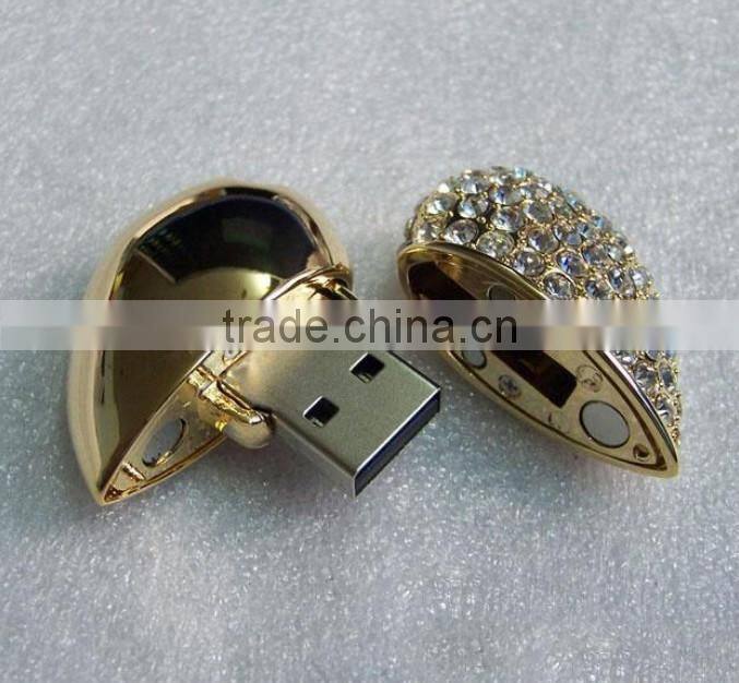 Heart shape U-disk metal flash disk for promotion