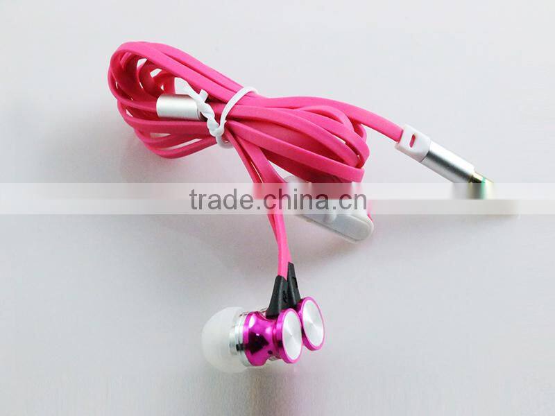 Fashion earphone mini in-ear stereo earphone,wholesale high quality metal stereo headset earbuds earphone