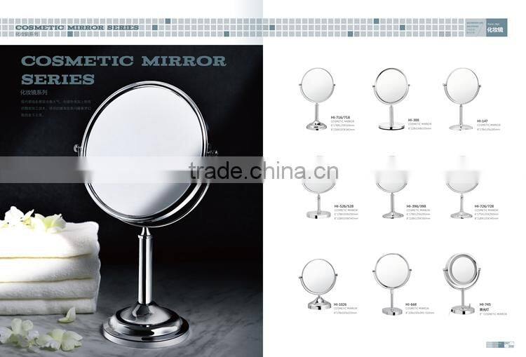table placed makeup mirror