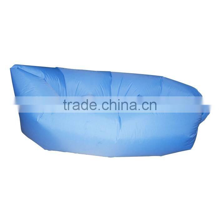 New technology 210T Polyester plaid material fast inflatable air sleeping bag