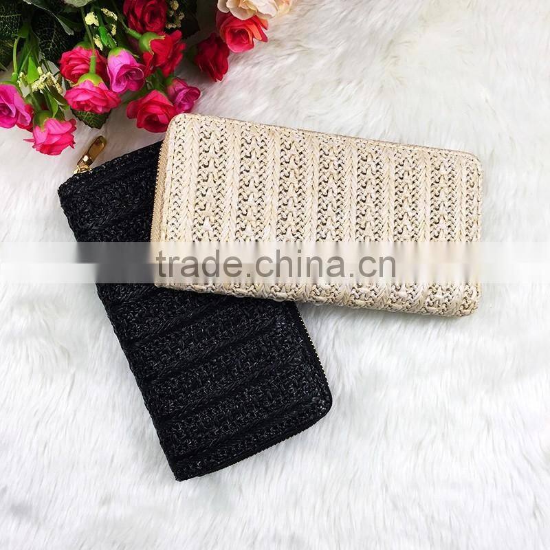 High Quality Long New Fashion Mix Colors Women PU Linen Cluth Wallet Famous Brand Designer Bag Purse Wallet
