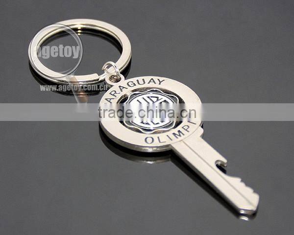 Paraguay Olimpia Souvenirs Key Shaped Spinning Metal Novelty Bottle Opener Keychain