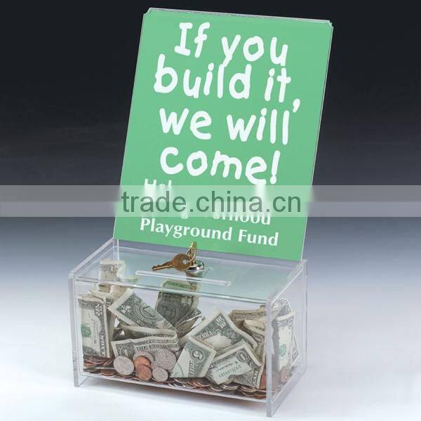 HOT Plexiglass Ballot Box,Plastic Donation Box,Acrylic Collection Box