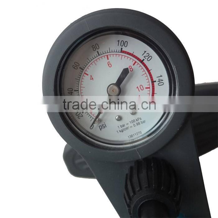 11 Bar Bicycle High Pressure Floor Inflator with Air Guage