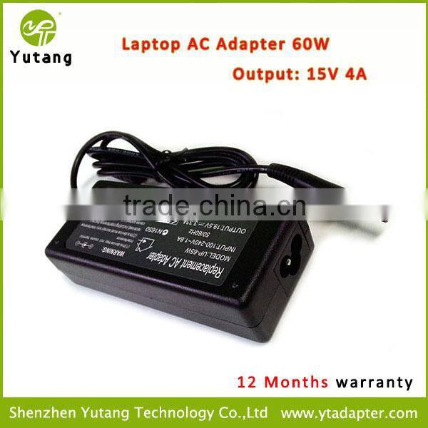 60W 15V 4A AC Adapter for Laptop