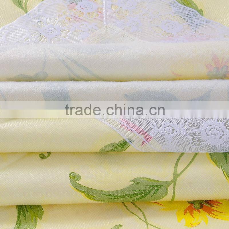PVC/PEVA lace tablecloth with waterproof & oilproof