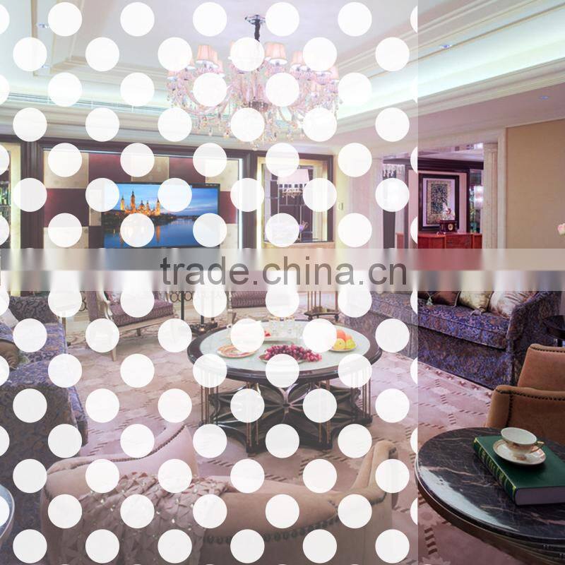 PET 7mm White Dot Decorative glass Wallpaper Similar to 3M Window Film