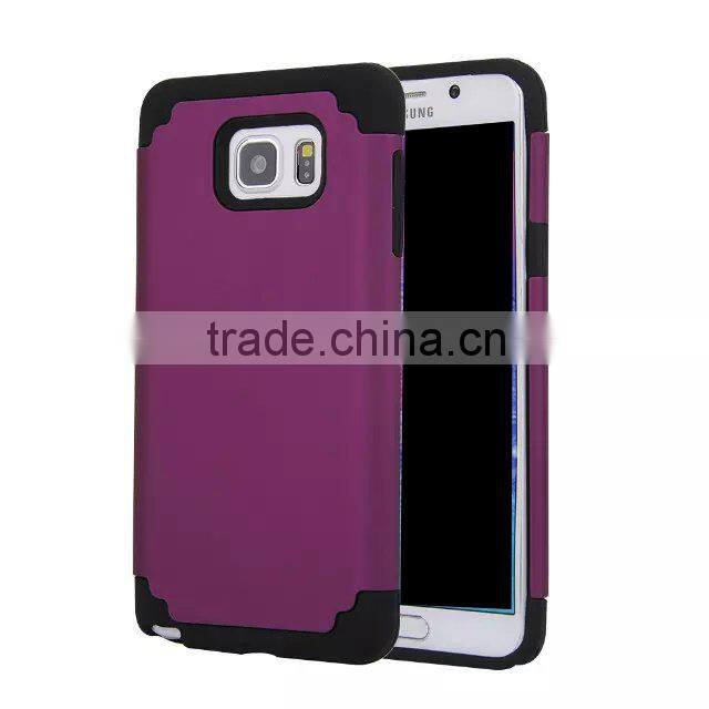 2 in 1 silicone+pc hybrid case for Samsung note 5 robot case with dual-layer protective shell case