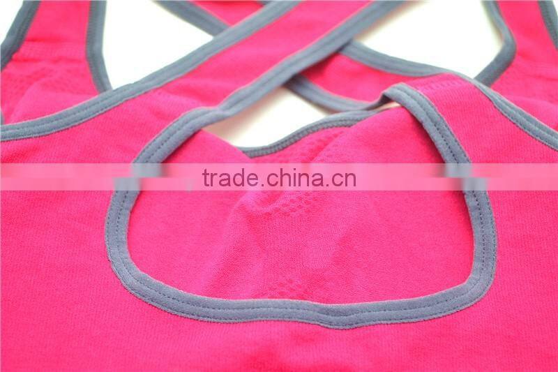 Sexy fitness women X shaped yoga sport bra underwear for ladies