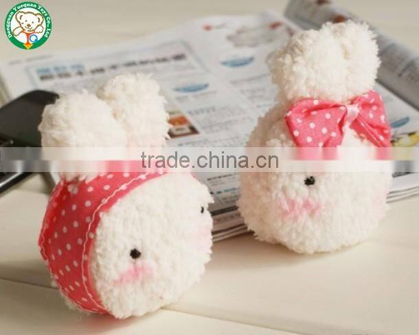 Cute rabbit bunny shaped keychain plush toy for sale
