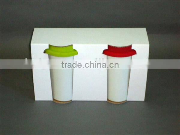 Reusable coffee cup, ceramic double layer mug