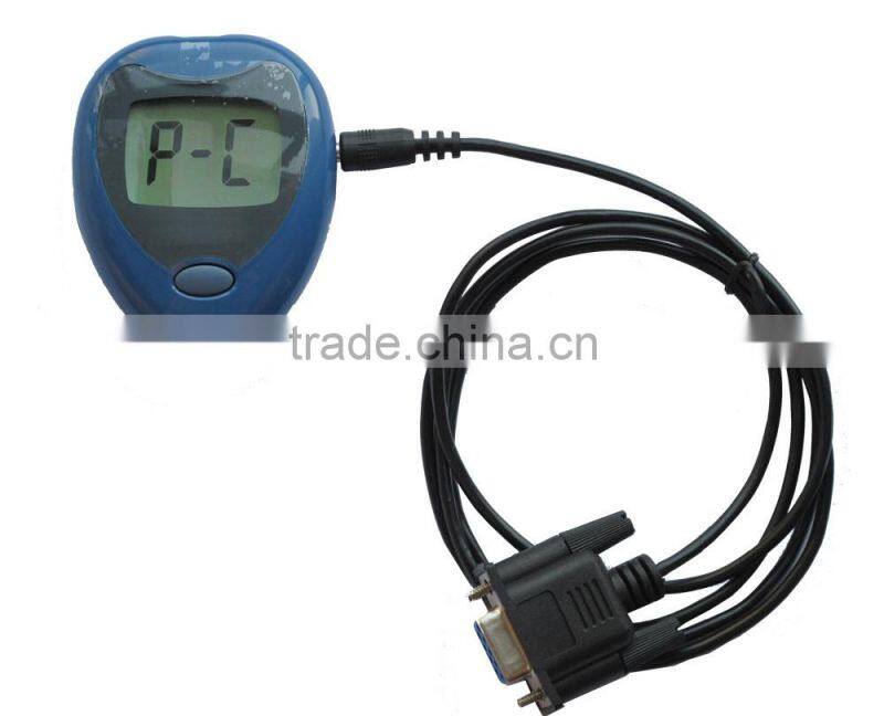 2015 new design High Quality Big Screen Glucose Meter With PC-link USB Cable/ Precise silver strips/ No pain function lancet pen