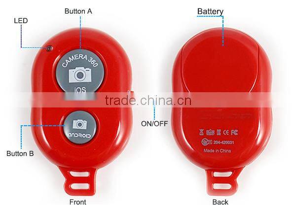 Remote shutter for mobile phone hot new products for 2015 bluetooth remote control self-timer